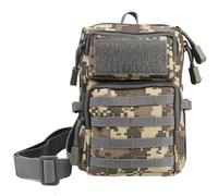 AQzxdc Pochette Tactique Molle EDC, Pochette compacte for Outils, Mini Sac Banane, Sac à Dos à bandoulière, Pochette for téléphone avec bandoulière(ACU)