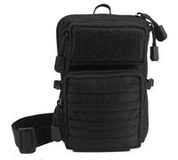 AQzxdc Pochette Tactique Molle EDC, Pochette compacte for Outils, Mini Sac Banane, Sac à Dos à bandoulière, Pochette for téléphone avec bandoulière(Black)