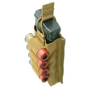 AQzxdc Pochette Tactique Molle for Chargeur, Porte-Cartouches 12/20 GA, Porte-munitions for Carabine, Fusil de Chasse, Pochette Utilitaire Molle(Brown)