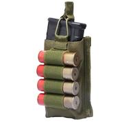 AQzxdc Pochette Tactique Molle for Chargeur, Porte-Cartouches 12/20 GA, Porte-munitions for Carabine, Fusil de Chasse, Pochette Utilitaire Molle(Green)