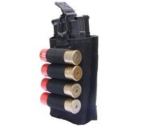 AQzxdc Pochette Tactique Molle for Chargeur, Porte-Cartouches 12/20 GA, Porte-munitions for Carabine, Fusil de Chasse, Pochette Utilitaire Molle(Black)