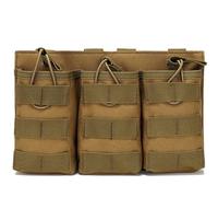 AQzxdc Pochette Tactique Molle for Chargeur Triple, en Nylon, Ouverte sur Le Dessus, for Fusil 5,56 .223, Porte-Chargeur Double/Triple Molle Ouvert sur Le Dessus(B)
