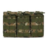AQzxdc Pochette Tactique Molle for Chargeur Triple, en Nylon, Ouverte sur Le Dessus, for Fusil 5,56 .223, Porte-Chargeur Double/Triple Molle Ouvert sur Le Dessus(E)