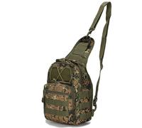AQzxdc Sac à bandoulière tactique - Matériau robuste haute performance, sangle Molle, multi-compartiments, sac militaire compact pour les missions tactiques, la randonnée et les voyages, Jungle