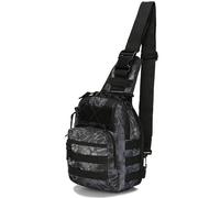 AQzxdc Sac à bandoulière tactique - Matériau robuste haute performance, sangle Molle, multi-compartiments, sac militaire compact pour les missions tactiques, la randonnée et les voyages, Motif python