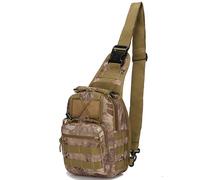 AQzxdc Sac à bandoulière tactique - Matériau robuste haute performance, sangle Molle, multi-compartiments, sac militaire compact pour les missions tactiques, la randonnée et les voyages, Couleur de