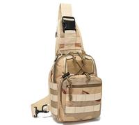 AQzxdc Sac à bandoulière tactique - Matériau robuste haute performance, sangle Molle, multi-compartiments, sac militaire compact pour les missions tactiques, la randonnée et les voyages, Camouflage