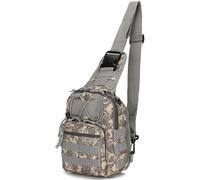 AQzxdc Sac à bandoulière tactique - Matériau robuste haute performance, sangle Molle, multi-compartiments, sac militaire compact pour les missions tactiques, la randonnée et les voyages, Couleur Acu