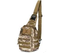 AQzxdc Sac à bandoulière tactique - Matériau robuste haute performance, sangle Molle, multi-compartiments, sac militaire compact pour les missions tactiques, la randonnée et les voyages, Beige