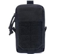 AQzxdc Sac Banane Militaire Tactique Molle for Hommes, Pochette d'extérieur, EDC, Outil Utilitaire, Organisateur de Gadgets, Sac à Main, étui for téléphone Portable, Chasse, Compact(Black)