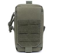 AQzxdc Sac Banane Militaire Tactique Molle for Hommes, Pochette d'extérieur, EDC, Outil Utilitaire, Organisateur de Gadgets, Sac à Main, étui for téléphone Portable, Chasse, Compact(Military Green)