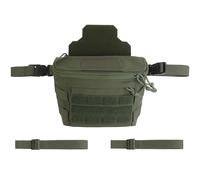 AQzxdc Sac Banane Tactique for Porte-plaques, Sac de Poitrine for Transporteur, Boucle Pratique, Espace Riche, 3 façons d'utiliser la Taille avec Sangle(Green)