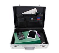 AR BRAND EST. 2021 Mallette en aluminium pour ordinateur portable, Argenté., 45