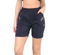 AR Paris Fashions® Short d'été pour femme Cherry Berry - Longueur 1/2 - Coupe extensible - Taille élastique - Taille 38-48, bleu marine, 40