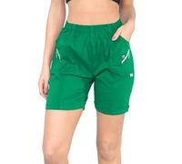 AR Paris Fashions® Short d'été pour femme Cherry Berry - Longueur 1/2 - Coupe extensible - Taille élastique - Taille 38-48, Vert jade, 48