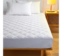 AR Ware Protège-matelas matelassé super king size respirant et hypoallergénique 180 x 200 cm lavable avec poches profondes 30 cm (blanc)