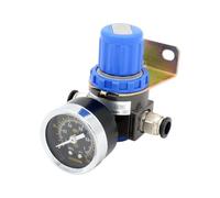 AR2000 1/4'' Régulateur de pression d'air pneumatique for compresseur Unités de traitement Raccord de manomètre de soupape(Brown)