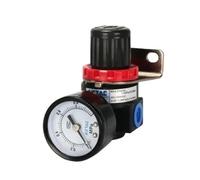 AR2000 G1/4'' AR2000-02 Régulateur de compresseur de contrôle de surpression d'air pneumatique Unités de traitement Raccord de manomètre de vanne(AR2000 8mm fitting)