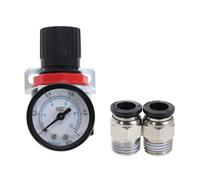 AR2000 pneumatique Mini contrôle de surpression d'air compresseur régulateur unités de traitement vanne PC raccord Joint combinaison gratuite(AR2000black 8MM)