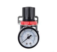 AR2000 Régulateur de filtre à air avec jauge pour pneumatique, systèmes de haute précision, soupape de contrôle de pression, avec séparateur d'eau et bouton de réglage manuel