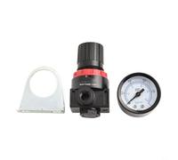 AR2000 Régulateur de pression d'air avec support de sangle, soupape de commande réglable en NPT 6,35 mm 7-121 PSI pour compresseur - Corps en alliage