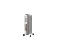 ARDES - AR4R07S Curvy Radiateur à Huile 7 Éléments Chauffants - 3 Puissances 1500W - avec Voyant Lumineux et Thermostat de Contrôle de la Température, Blanc/Gris.