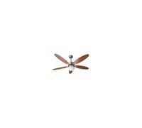 ARDES - AR5A130WR Ventilateur de plafond 5 pales avec lumière de plafond WOOD - Ventilateur de plafond avec lumière bois 3 vitesses - Ventilateur plafond rotation réversible par télécommande