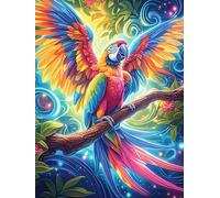 Ara aux couleurs de l'arc-en-ciel 300 Pieces Casse-tête Débutant En Carton Haute Qualité Animal sauvage et animal de compagnie Cute Facile Apprentissage Loisir Créatif Décoration Murale Cadeau Saint V