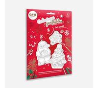 ARA-CREATIVE - Coloriages Gonflables - Pack de Noël 3 formes à suspendre (Père Noël, sapin et étoile)