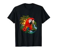 Ara écarlate Parmi Les Fans de cocotier T-Shirt