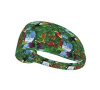 Ara et toucan perchoir des forêts tropicales américaines, lot d'un bandeau élastique confortable, bande athlétique, 10,9 x 34 cm, doux et respirant