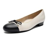 ARA Femme Bari Ballerines, Noir crème, 35 EU Étroit