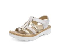 ARA Femme Capri Sandale, Platine Blanche, 37 EU