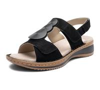 ARA Femme Hawaï Sandale, Noir, 37 EU