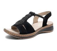 ARA Femme Hawaï Sandale, Noir, 37 EU