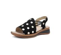 ARA Femme Hawaii Sandale, Noir crème, 37 EU