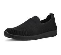 ARA Femme Lissabon Mocassin, Black Metallic Black, 37 EU