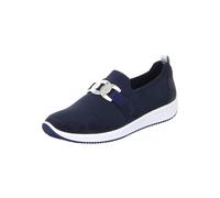 ARA Femme Lissabon Mocassin, Bleu/argenté, 42 EU