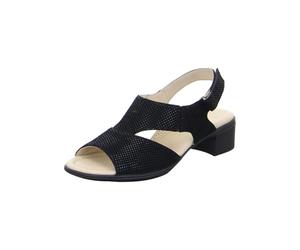 ARA Femme Lugano Sandale à Talon, Noir, 38 EU Large