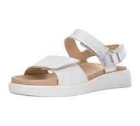 ARA Femme Madeira Sandale, Blanc/argenté, 36 EU Large