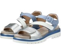 ARA Femme Malaga Sandale, Argent Blanc Azzuro, 43 EU