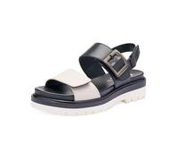ARA Femme Malaga Sandale, Noir crème, 37 EU
