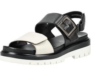 ARA Femme Malaga Sandale, Noir crème, 39 EU