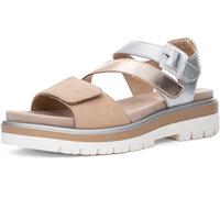 ARA Femme Malaga Sandale, Shell Sand Silver, 37 EU