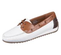 Ara Femme Newport Mocassin, Blanc Cognac Moka, 42 EU