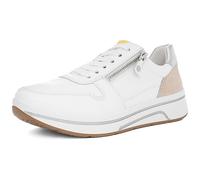 ARA Femme Sapporo Basket, White Limoncello Shell Silver, 37.5 EU Large