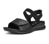 ARA Femme Tampa Sandale, Noir, 38 EU