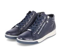 Ara Femmes Baskets hautes Bleu Cuir lisse Taille : 8