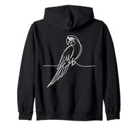 Ara Linéaire Dessin Ornithologue Sweat à Capuche