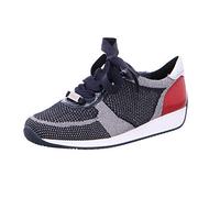 ARA Lissabon, Basket Femme, Bleu (Metallic-Blau-Silber/Navy, Rosso/Silber 38), 37 EU